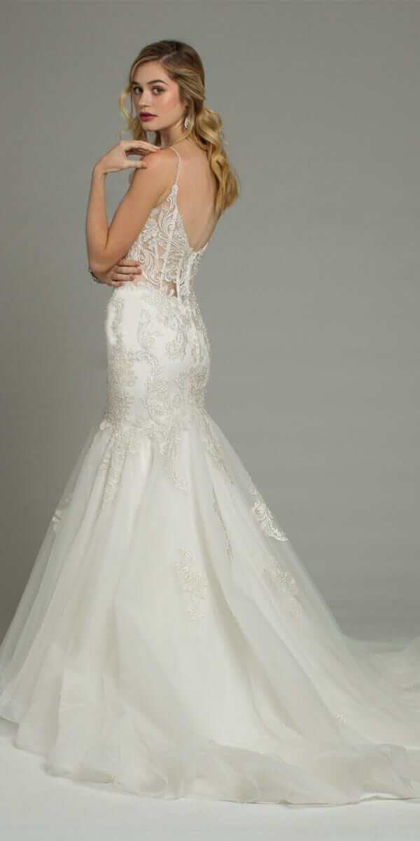 Beaded Embroidered Sweetheart Mermaid Dress - Image 3