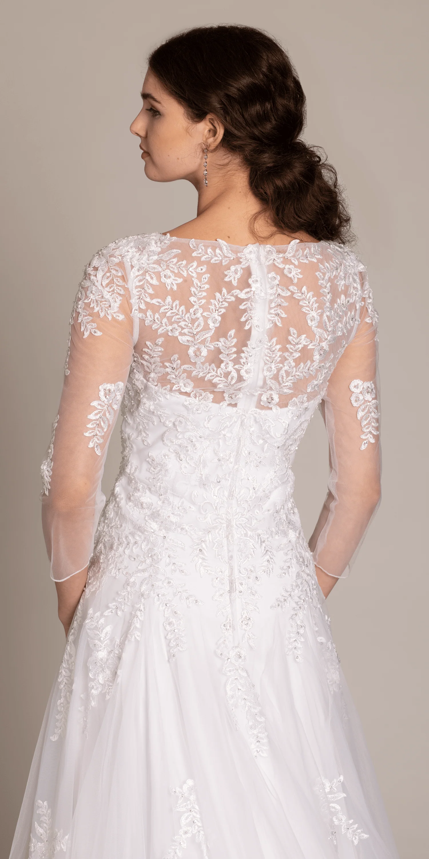 Beaded Embroidered Tulle Sweetheart A Line Dress - Image 4