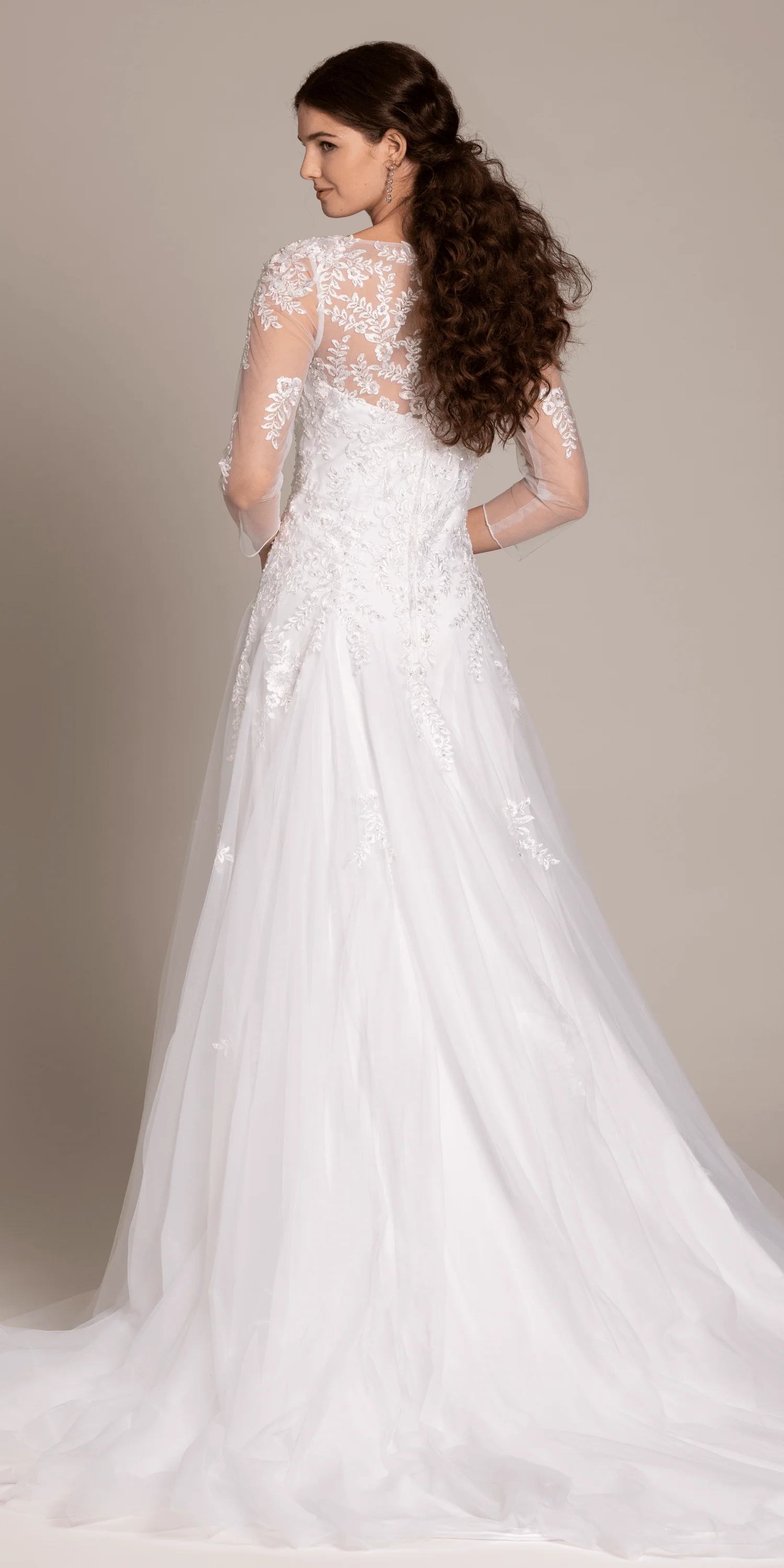 Beaded Embroidered Tulle Sweetheart A Line Dress - Image 5