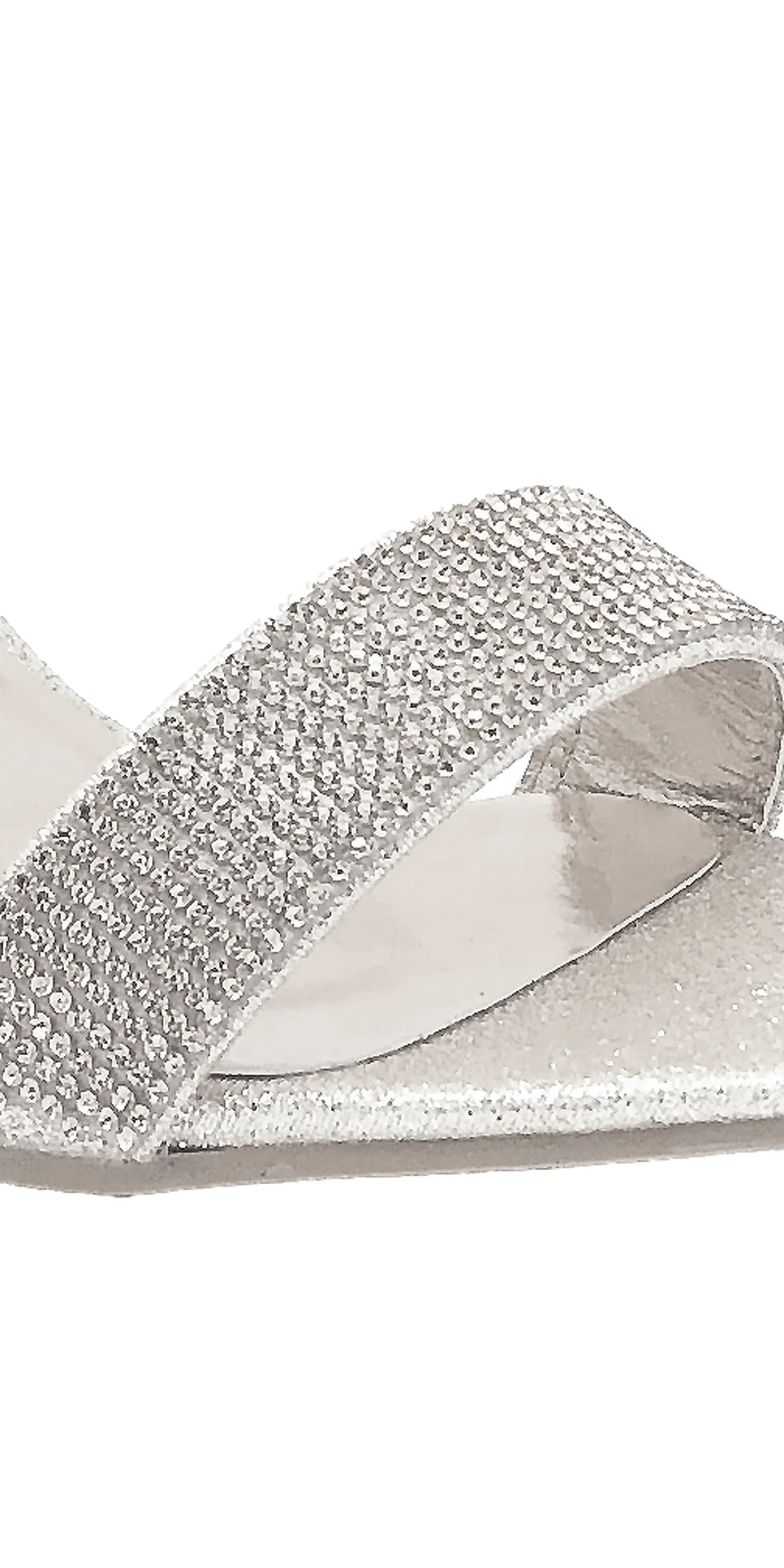 Caroi Rhinestone Mid Heel Zip Back Ankle Strap Sandal - Image 5