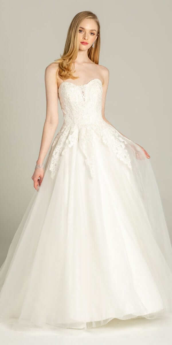 Embellished Embroidered Strapless Tulle Ballgown - Image 4
