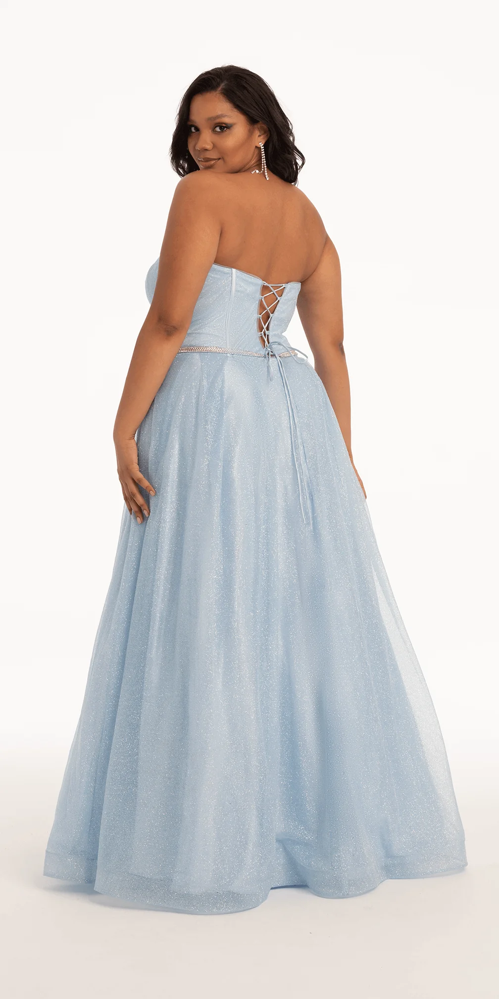 Glitter Corset Ballgown with Crystal Waistband - Image 3
