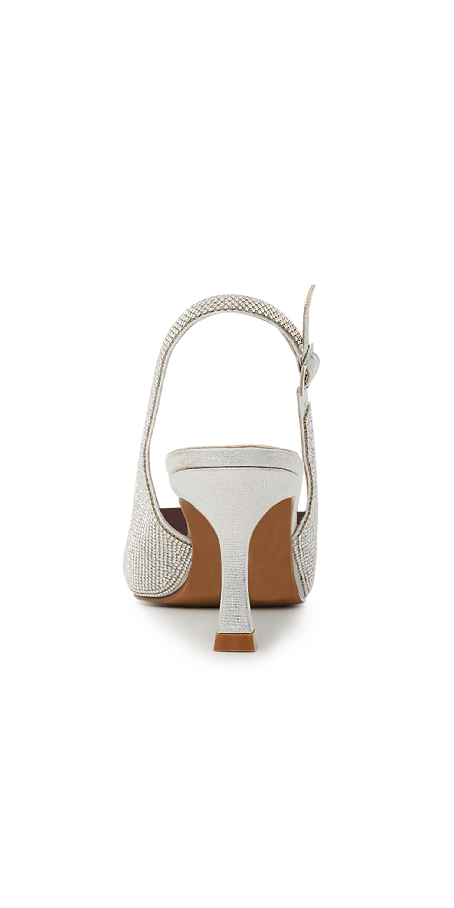 Keisha-1 Low Heel Rhinestone Slingback Sandal - Image 3