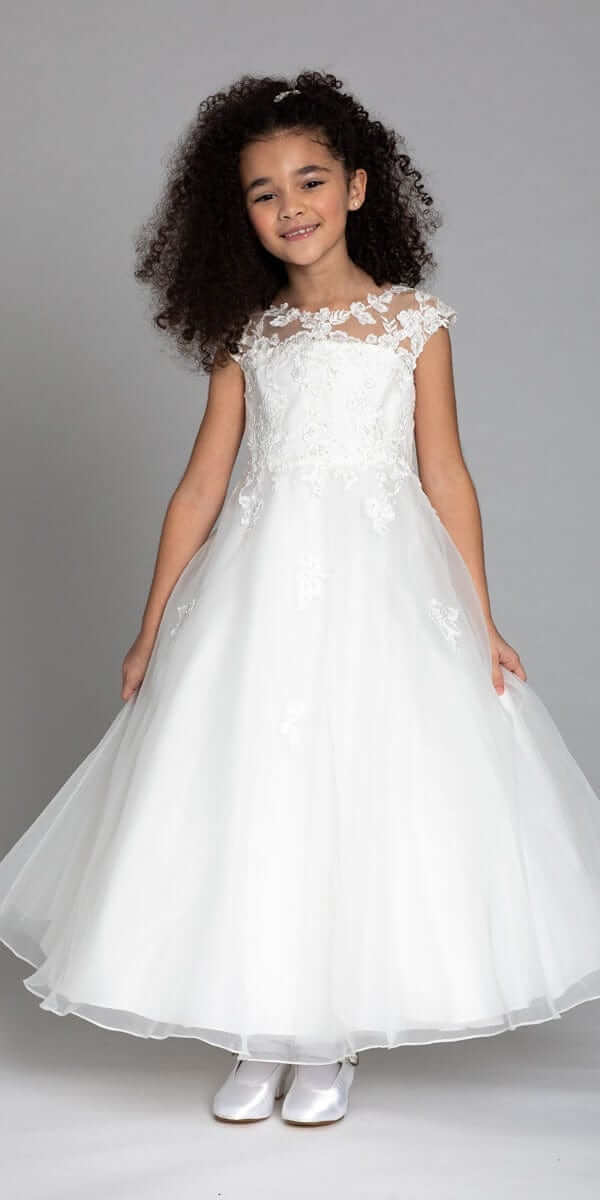 Lace Cap Sleeve Triple Bow Trim Dress - Image 3