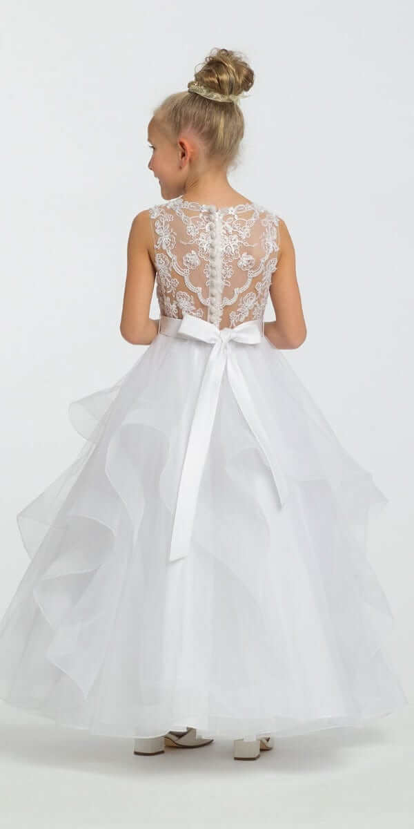 Lace Illusion Horse Hair Tulle Dress - Image 3