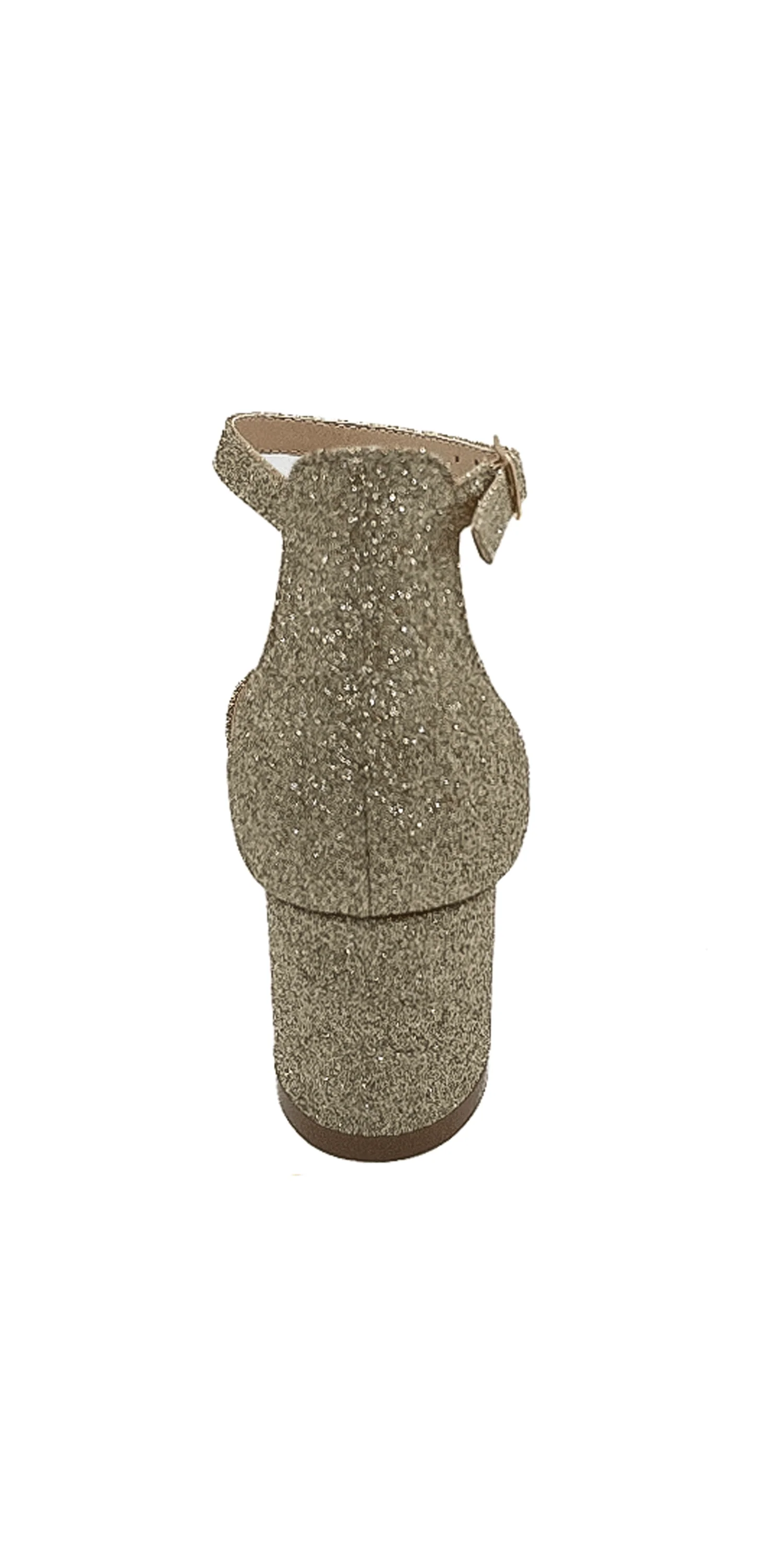 Low Heel Glitter  Ankle Strap Sandal - Image 3