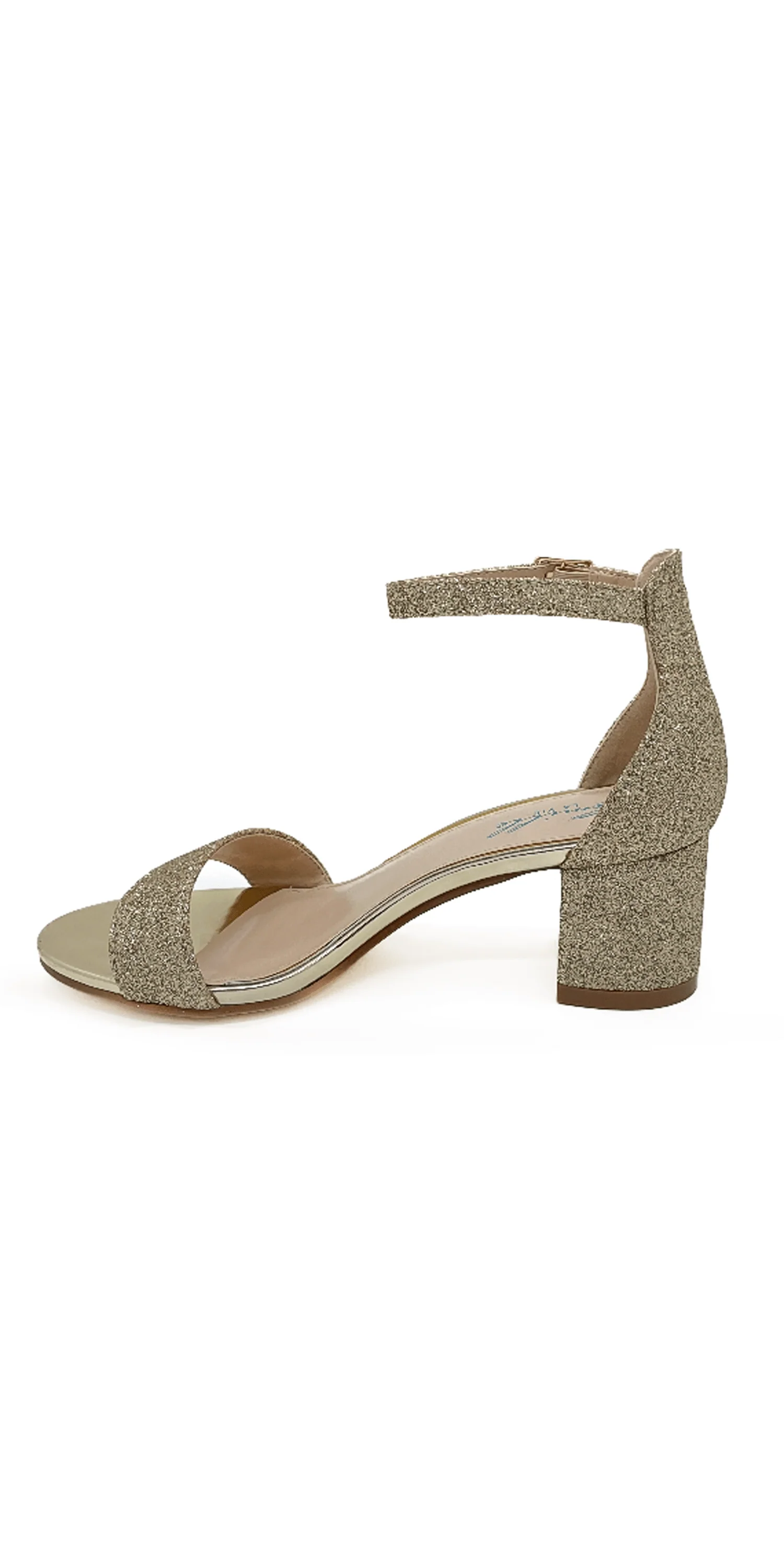 Low Heel Glitter  Ankle Strap Sandal - Image 4