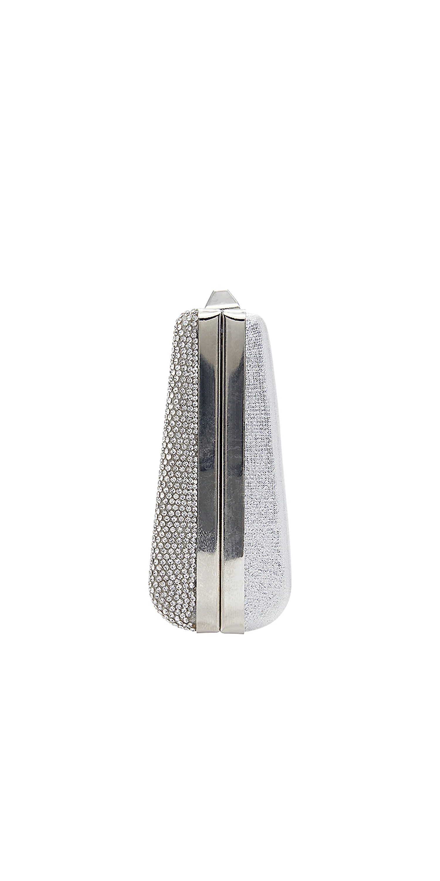 Micro Rhinestone and Satin Metal Top Handbag - Image 2