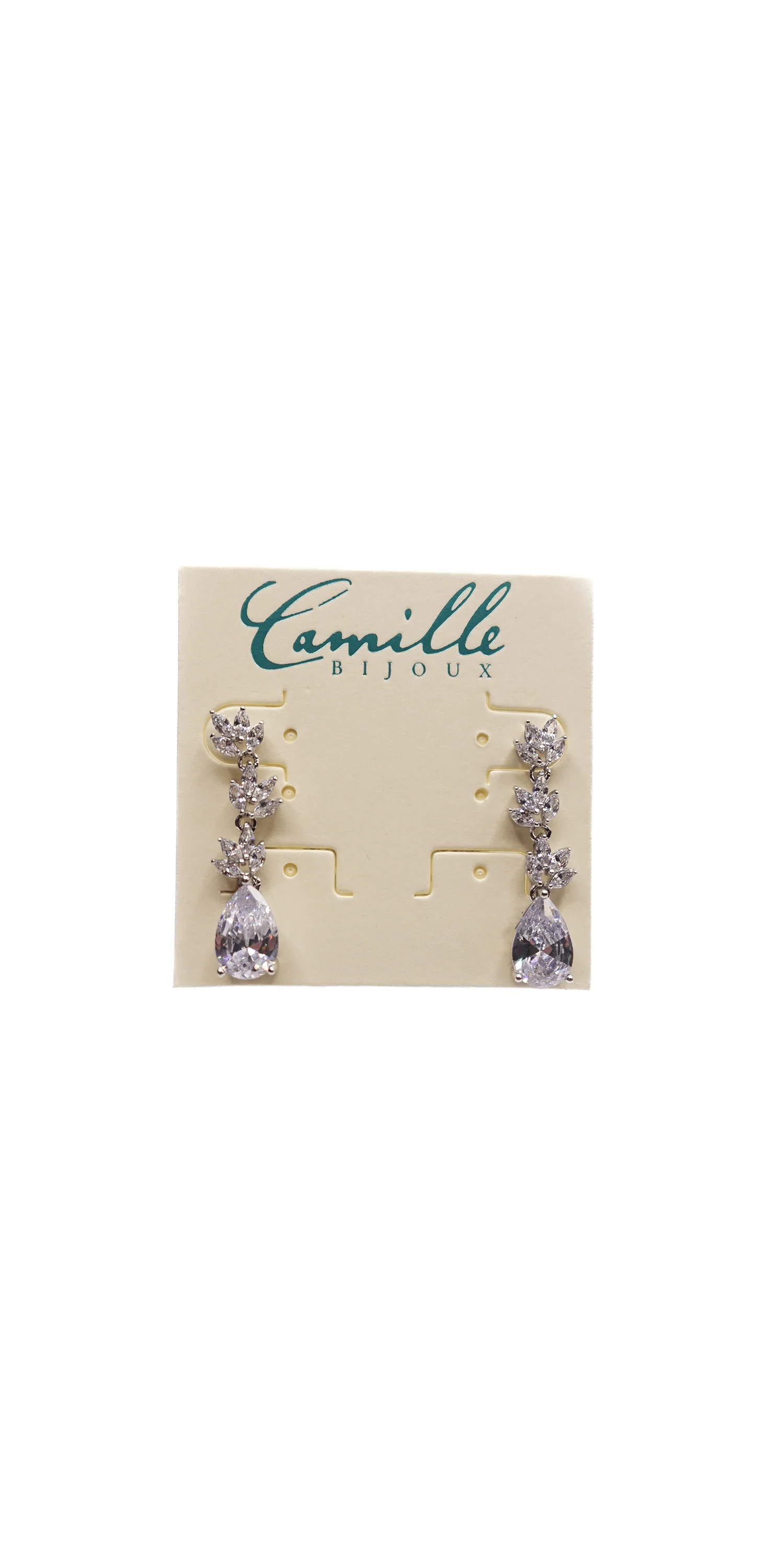 Multi Stone Teardrop Earrings - Image 3