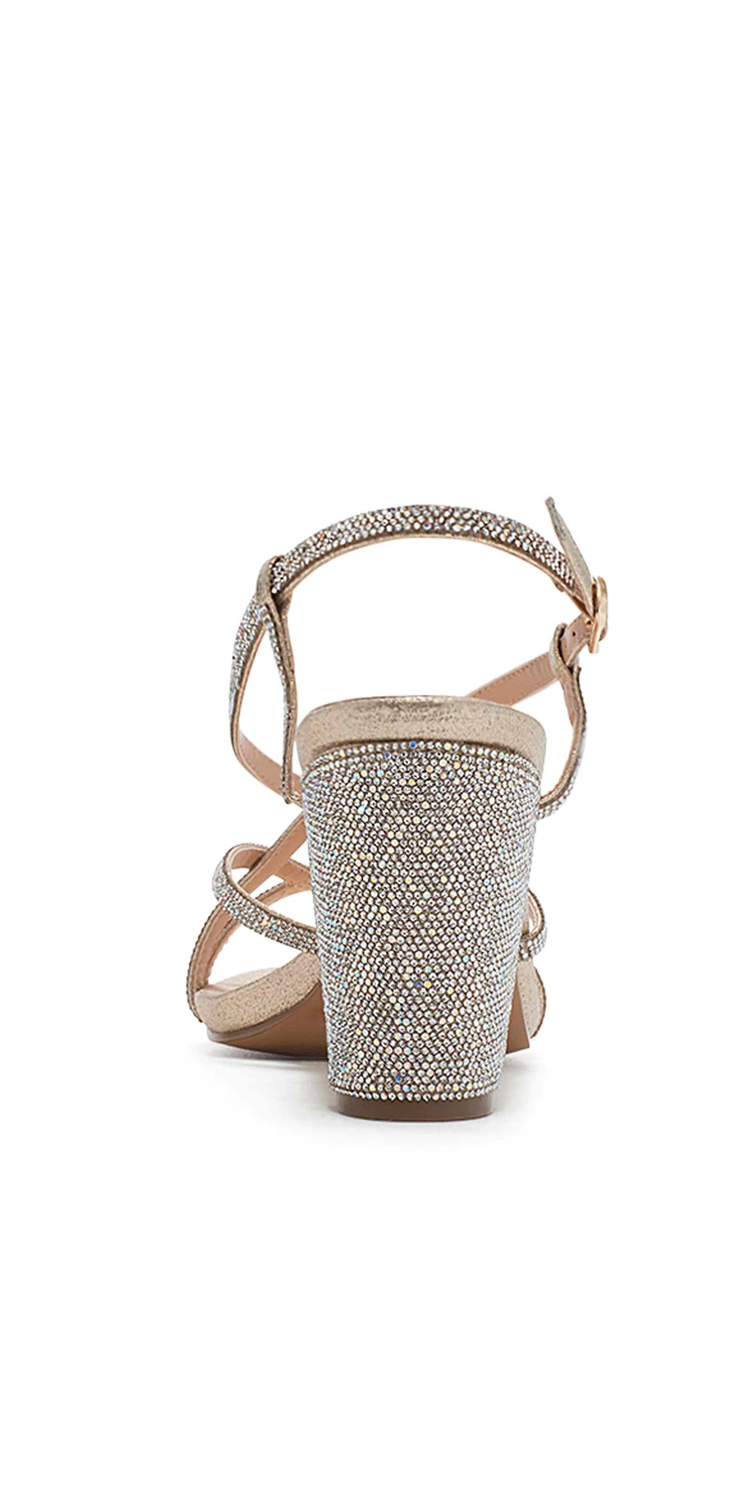 Nicky 10 Mid Heel Rhinestone Block Heel Sandal - Image 3