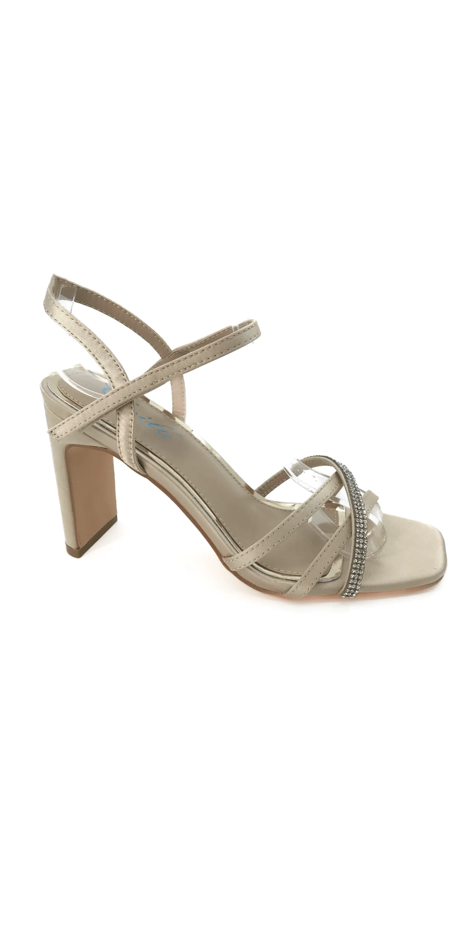 Satin High Heel Ankle Strap Sandal - Image 4