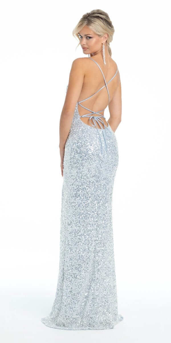 Side Slit Sequin Tie Back Dress - Image 6