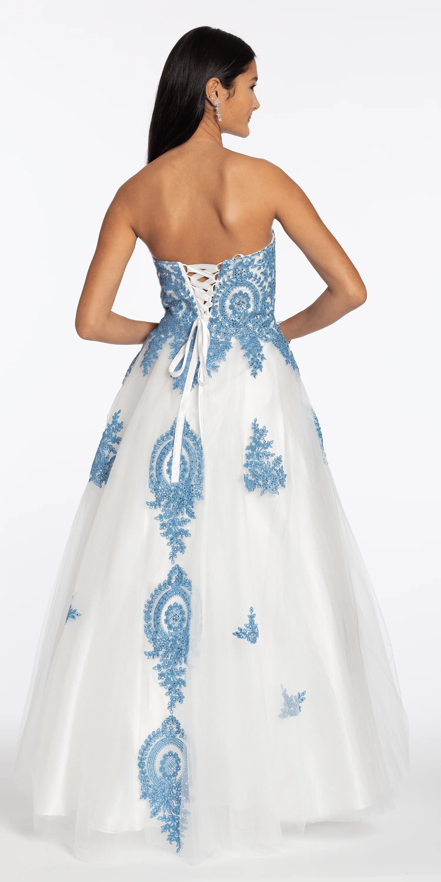 Strapless Beaded Embroidered Tulle Ballgown - Image 5