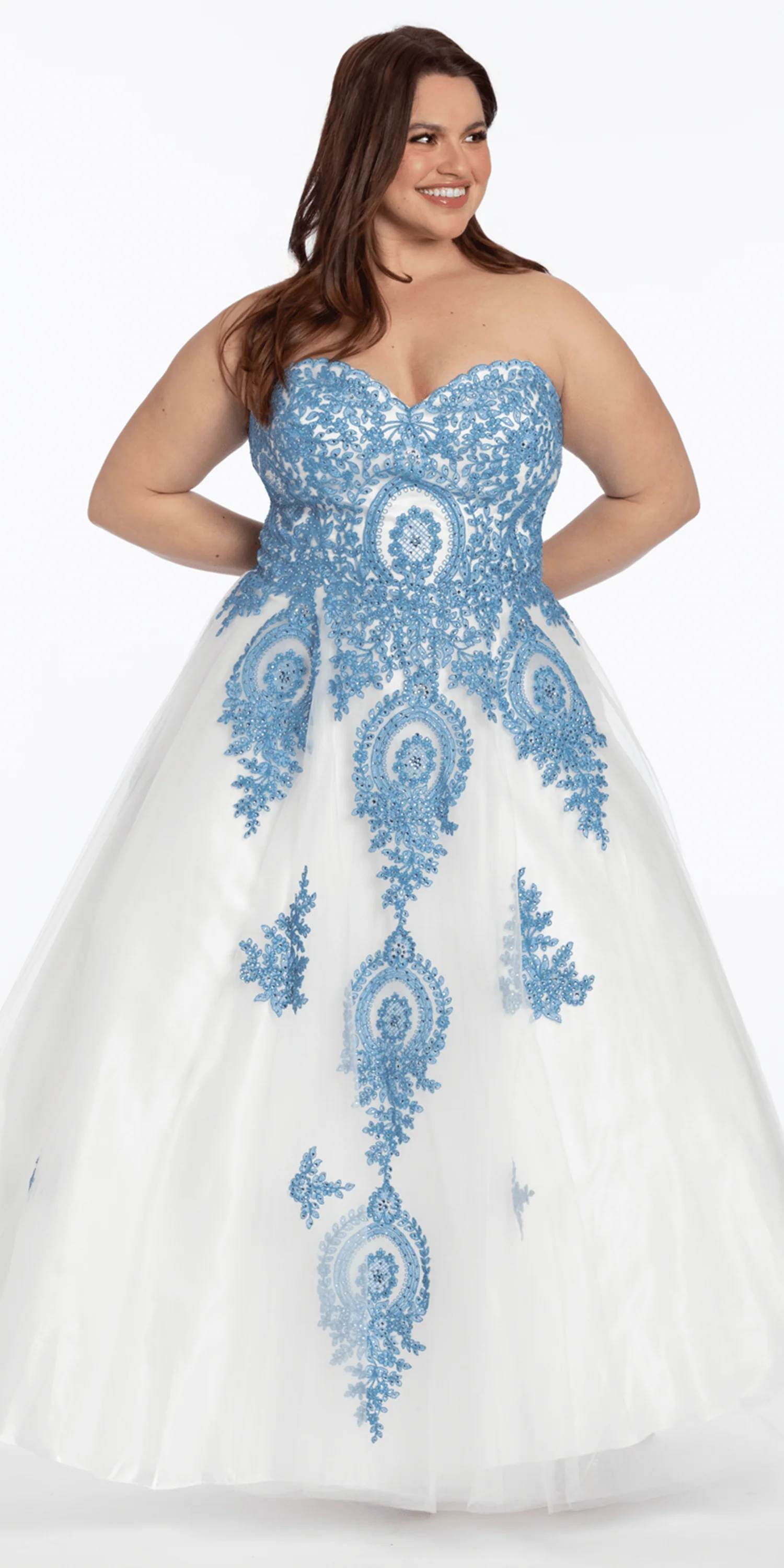 Strapless Beaded Embroidered Tulle Ballgown - Image 6