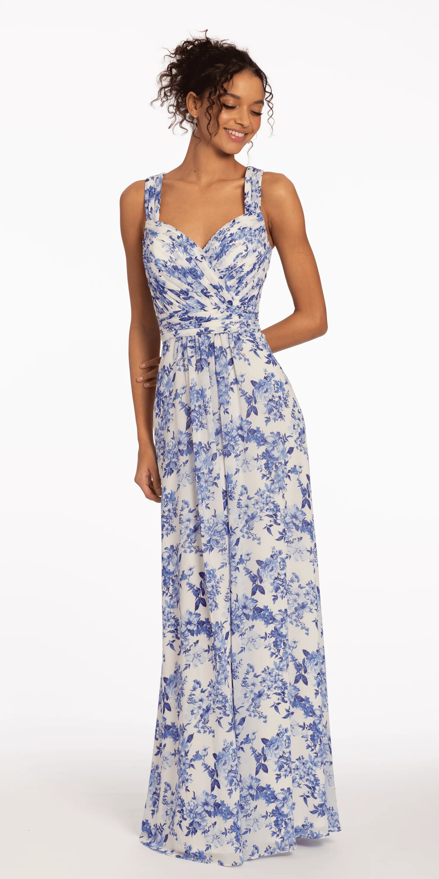 Sweetheart Floral A Line Dress with X Back - Image 5