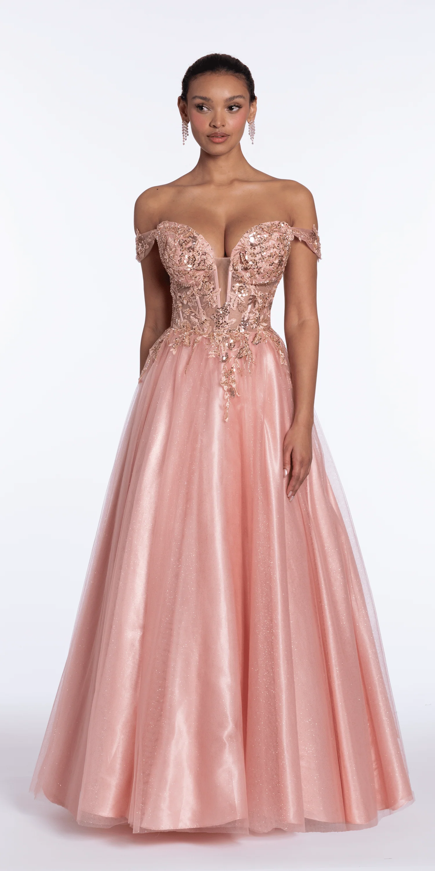 Sweetheart Embroidered Corset Lace Up Back Ballgown - Image 5