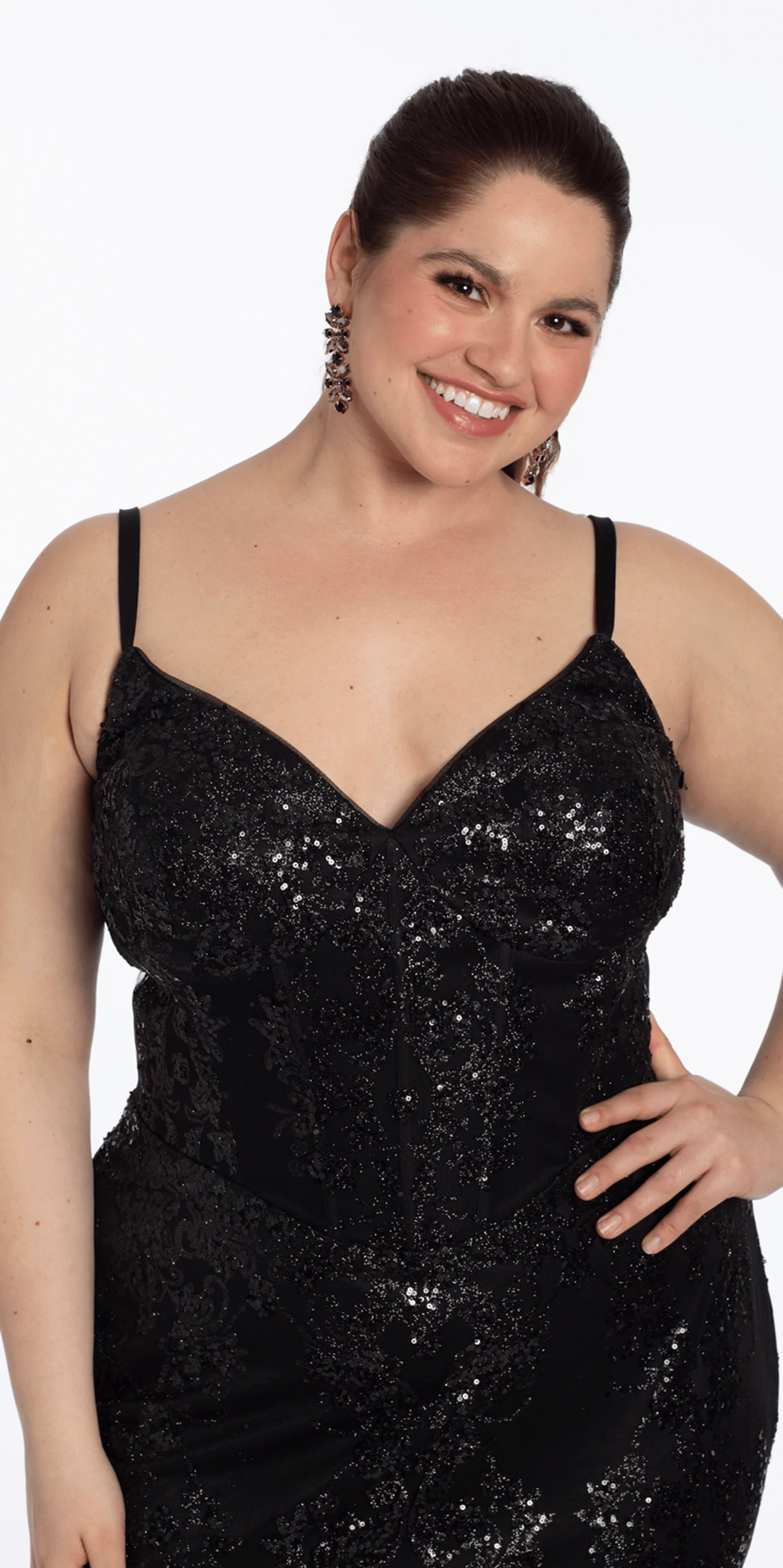 Sweetheart Glitter Corset V Back Mermaid Dress - Image 7