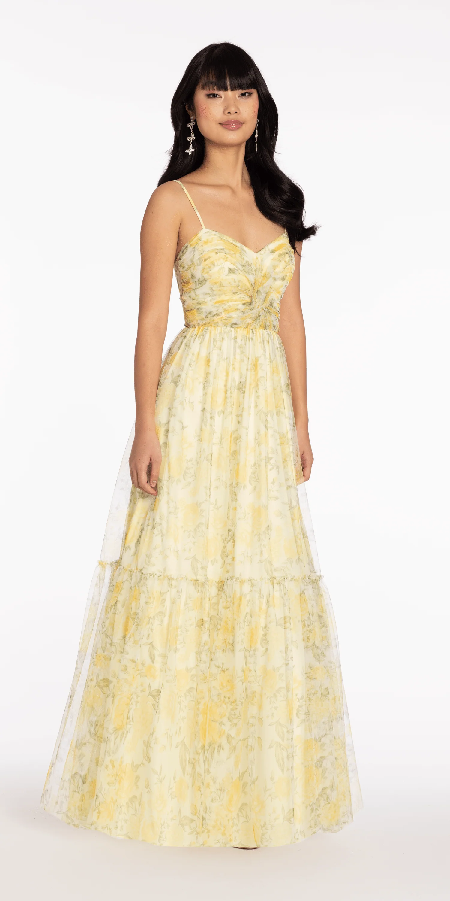 Sweetheart Mesh Floral Print Ballgown - Image 3