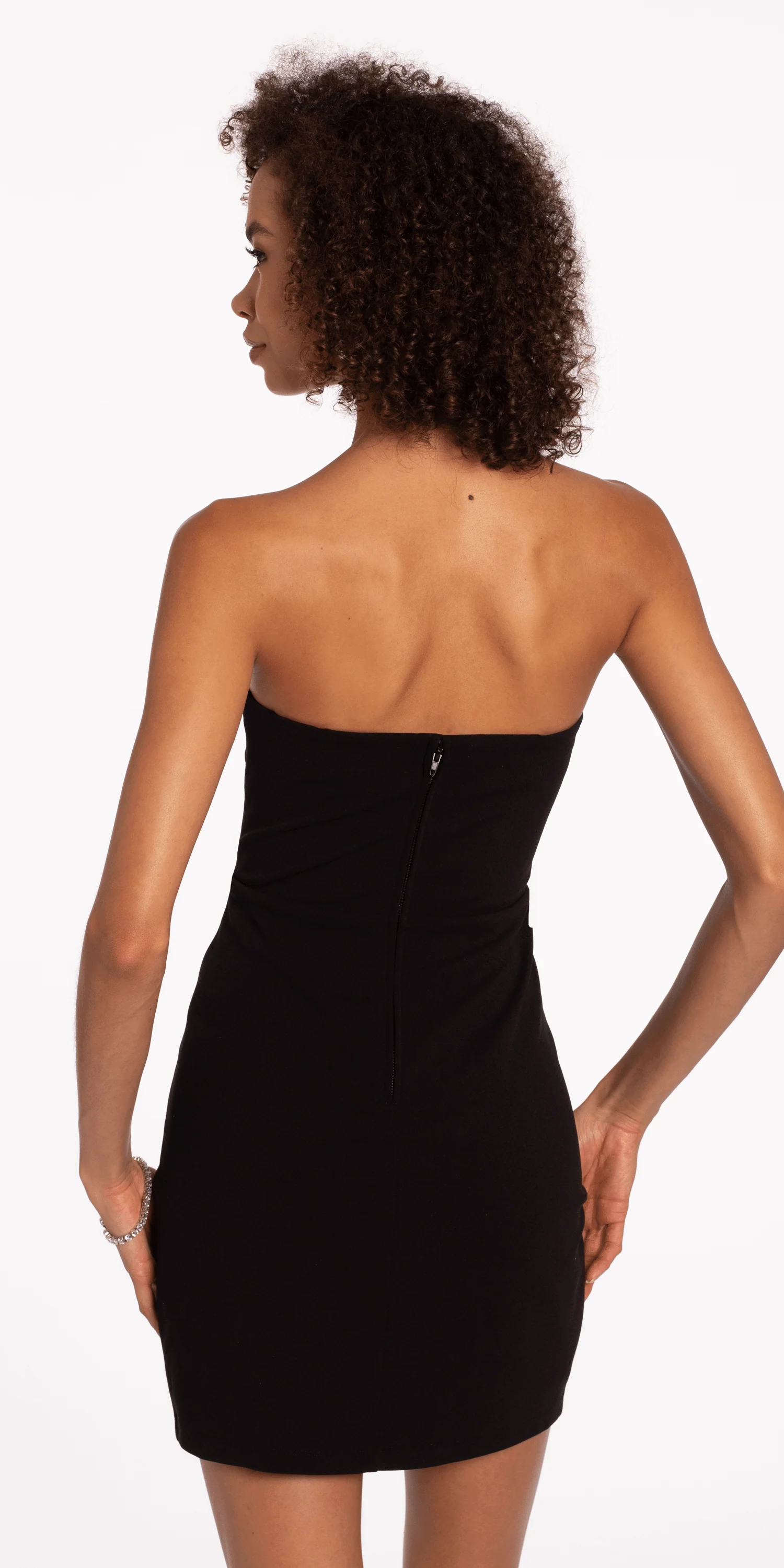 Sweetheart Scuba Sheath Dress with Rhinestone Bows - Image 4