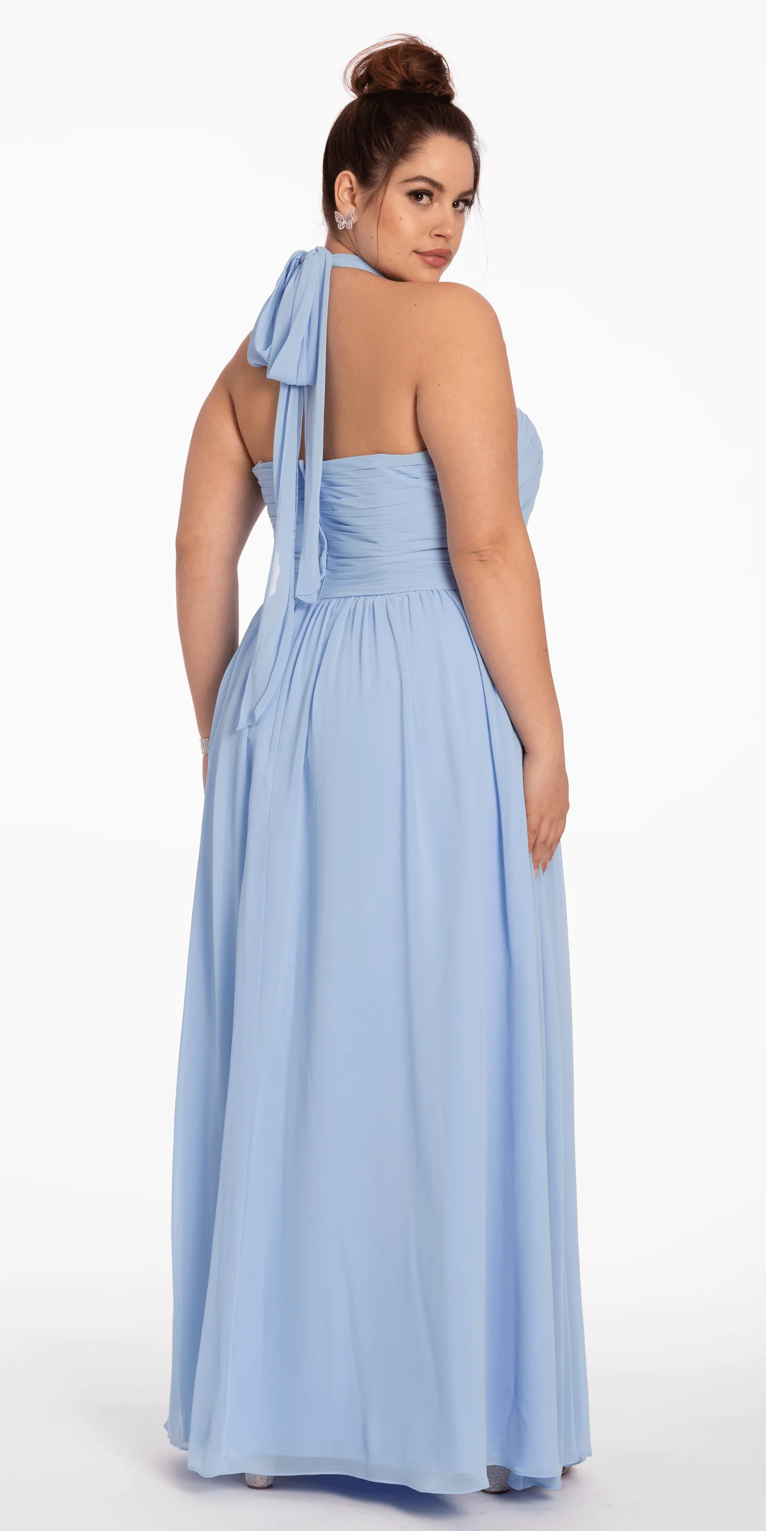 Tie Neck Halter Dress - Plus - Image 3
