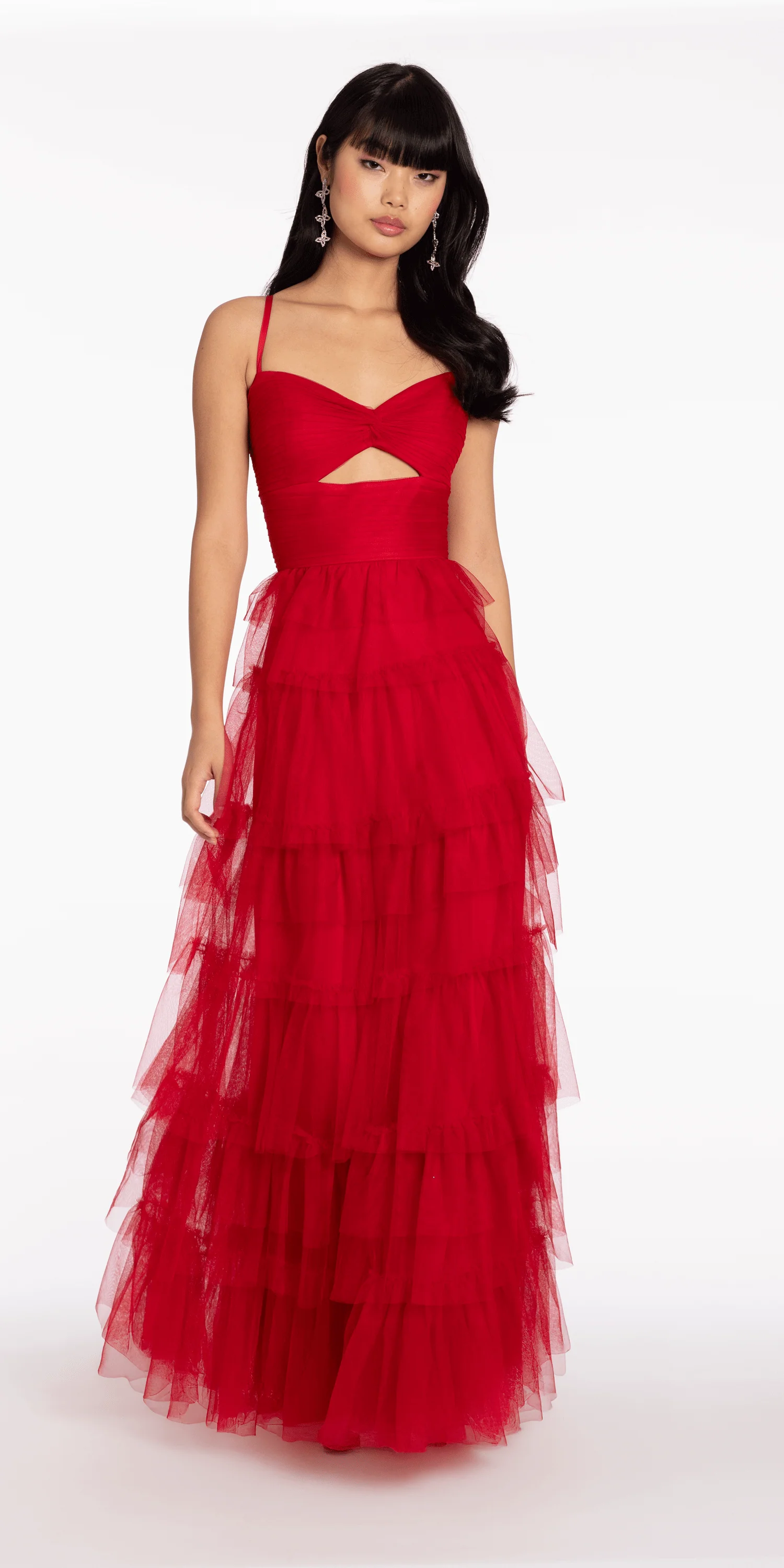 Tulle Tiered Sweetheart Ballgown with Keyhole - Image 3